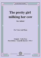 The pretty girl milking her cow, in e minor Vocal Solo & Collections sheet music cover